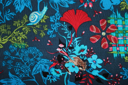 Designer- Baumwollstoff Prairie Navy (10 cm)